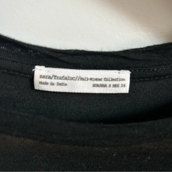 Zara Black Long Sleeve Tee - Picture 2 of 4